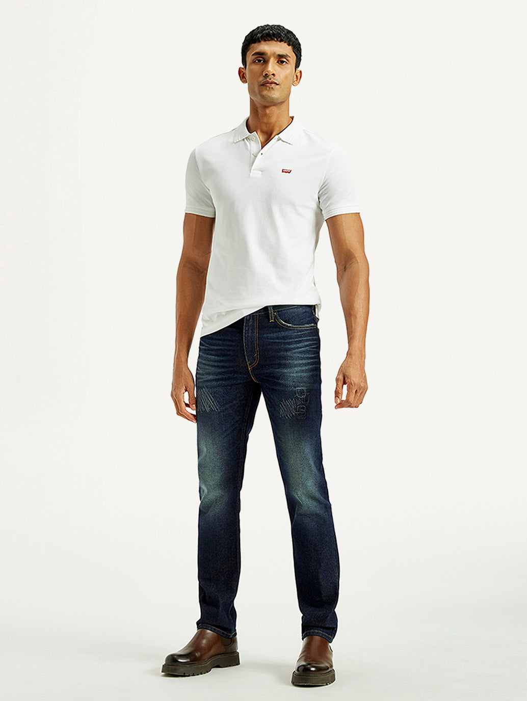 Men's Tinted 511 Dark Indigo Slim Fit Mid Rise Jeans - Styleshot View