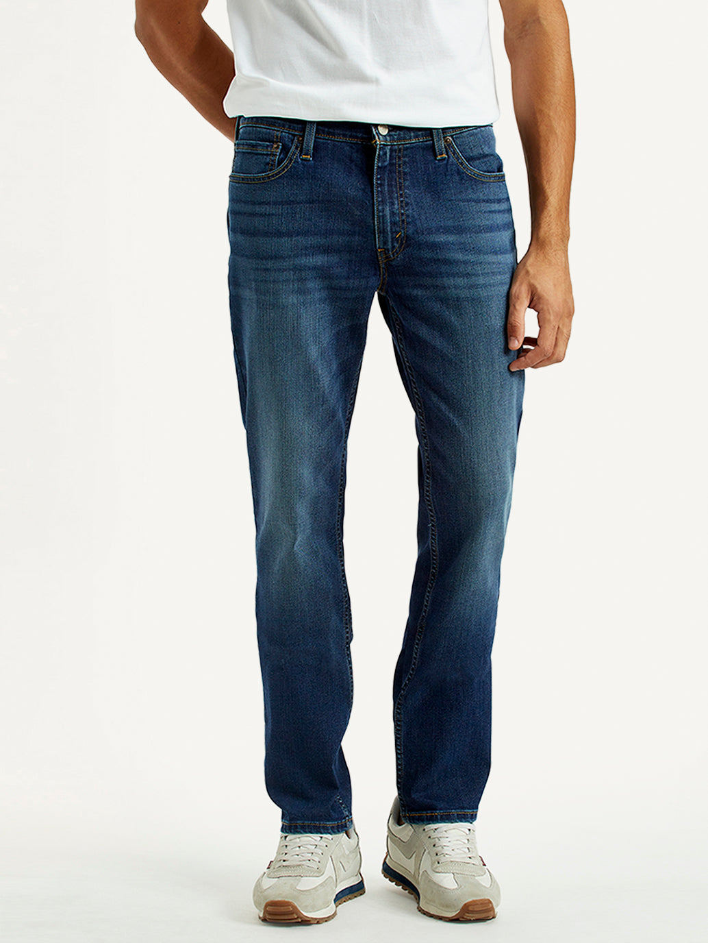 Men's 511 Indigo Slim Fit Mid Rise Jeans - Front View