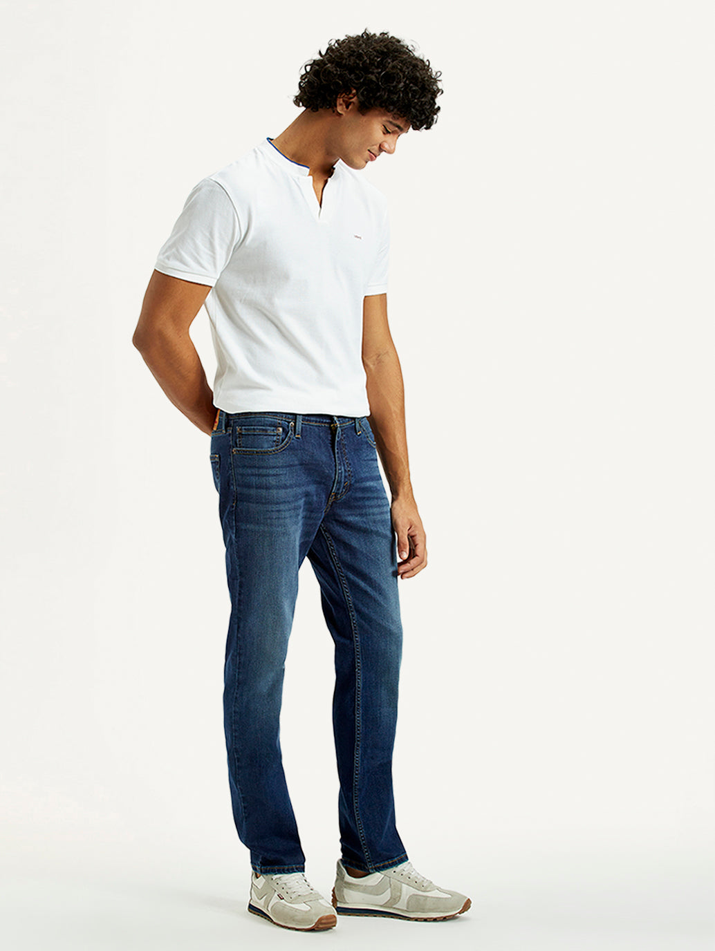 Men's 511 Indigo Slim Fit Mid Rise Jeans - Side View
