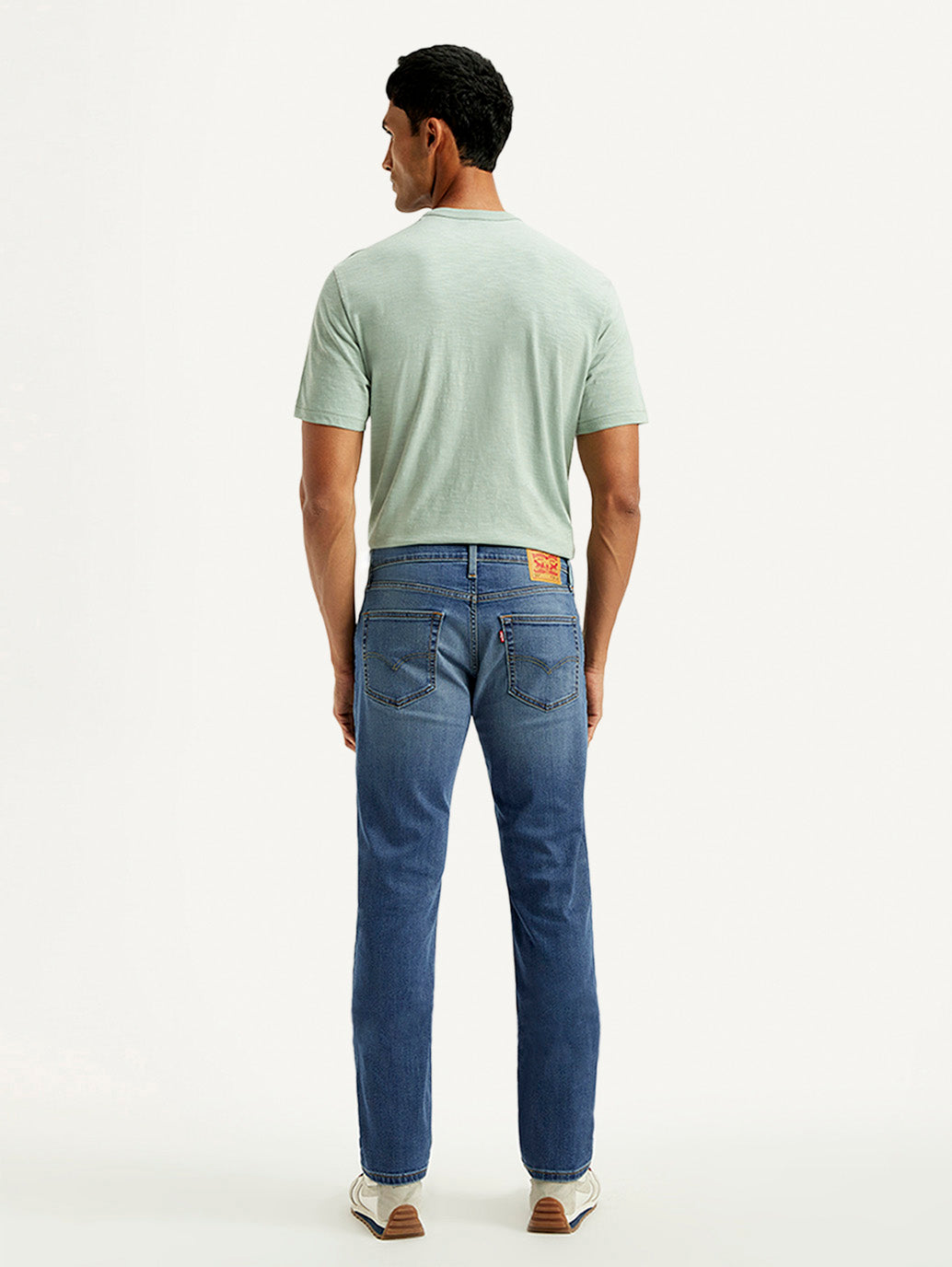 Men's 511 Blue Slim Fit Mid Rise Jeans - Back View
