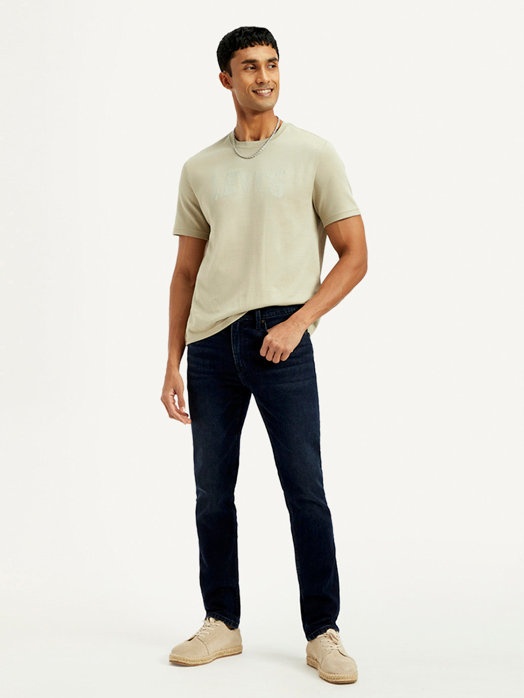 Men's 511 Dark Blue Slim Fit Mid Rise Jeans - Styleshot View