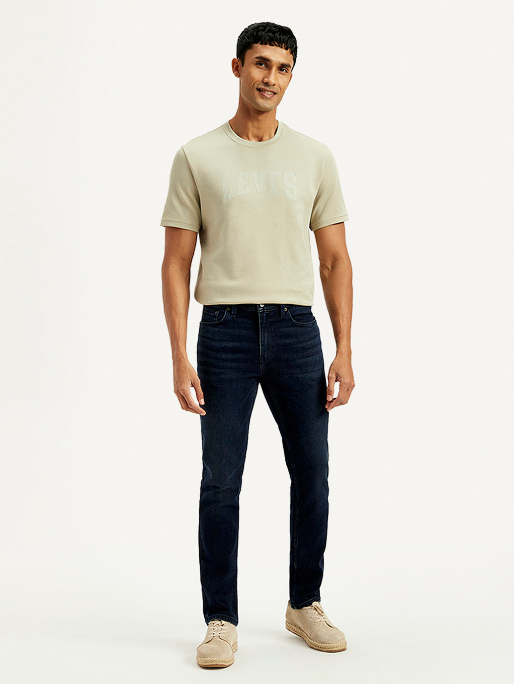 Men's 511 Dark Blue Slim Fit Mid Rise Jeans - Front View