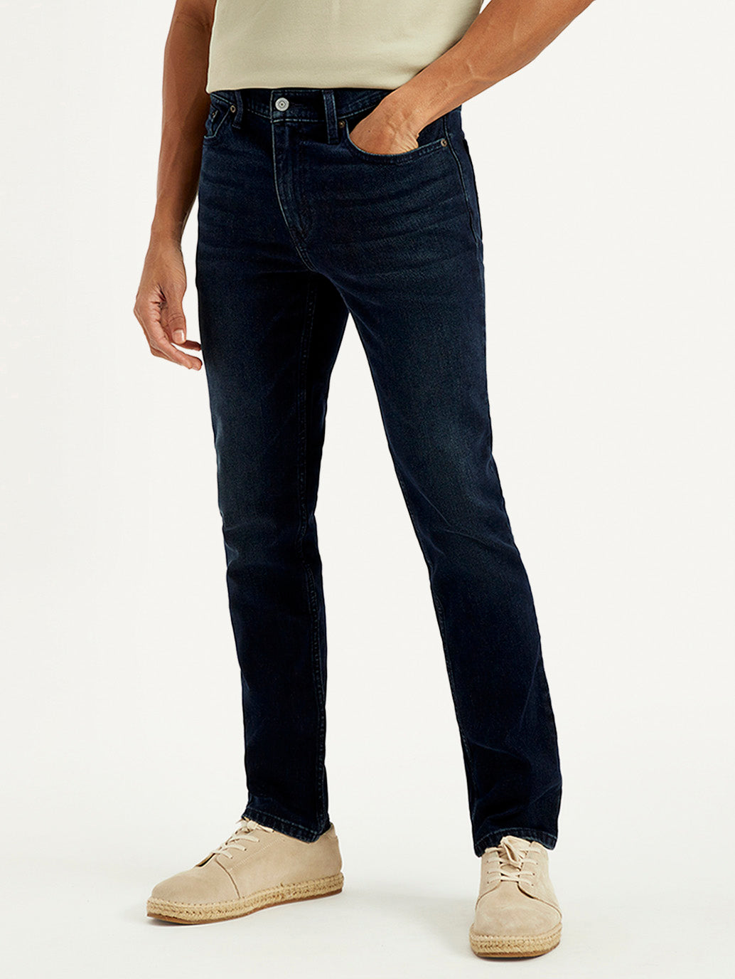 Men's 511 Dark Blue Slim Fit Mid Rise Jeans - Front View
