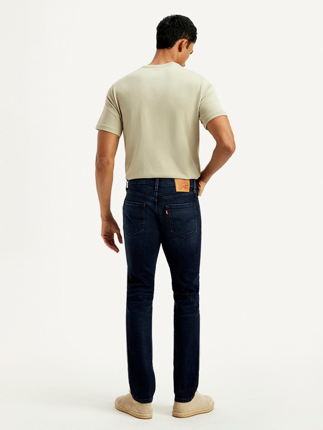 Men's 511 Dark Blue Slim Fit Mid Rise Jeans - Back View