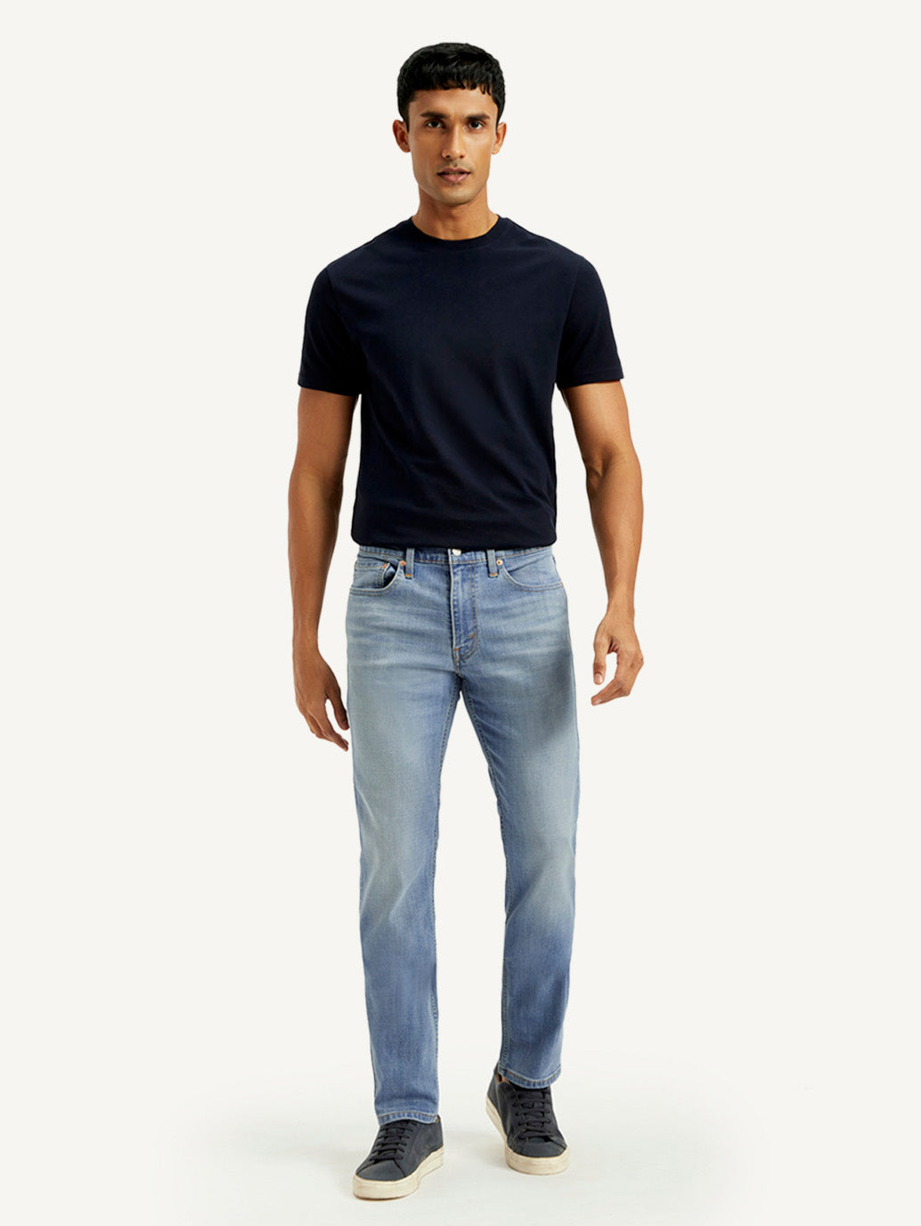 Men's 511 Light Blue Slim Fit Mid Rise Jeans - Front View