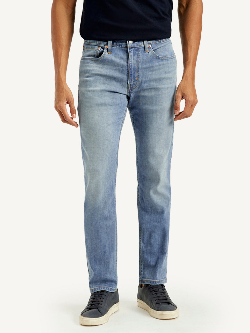 Men's 511 Light Blue Slim Fit Mid Rise Jeans - Front View