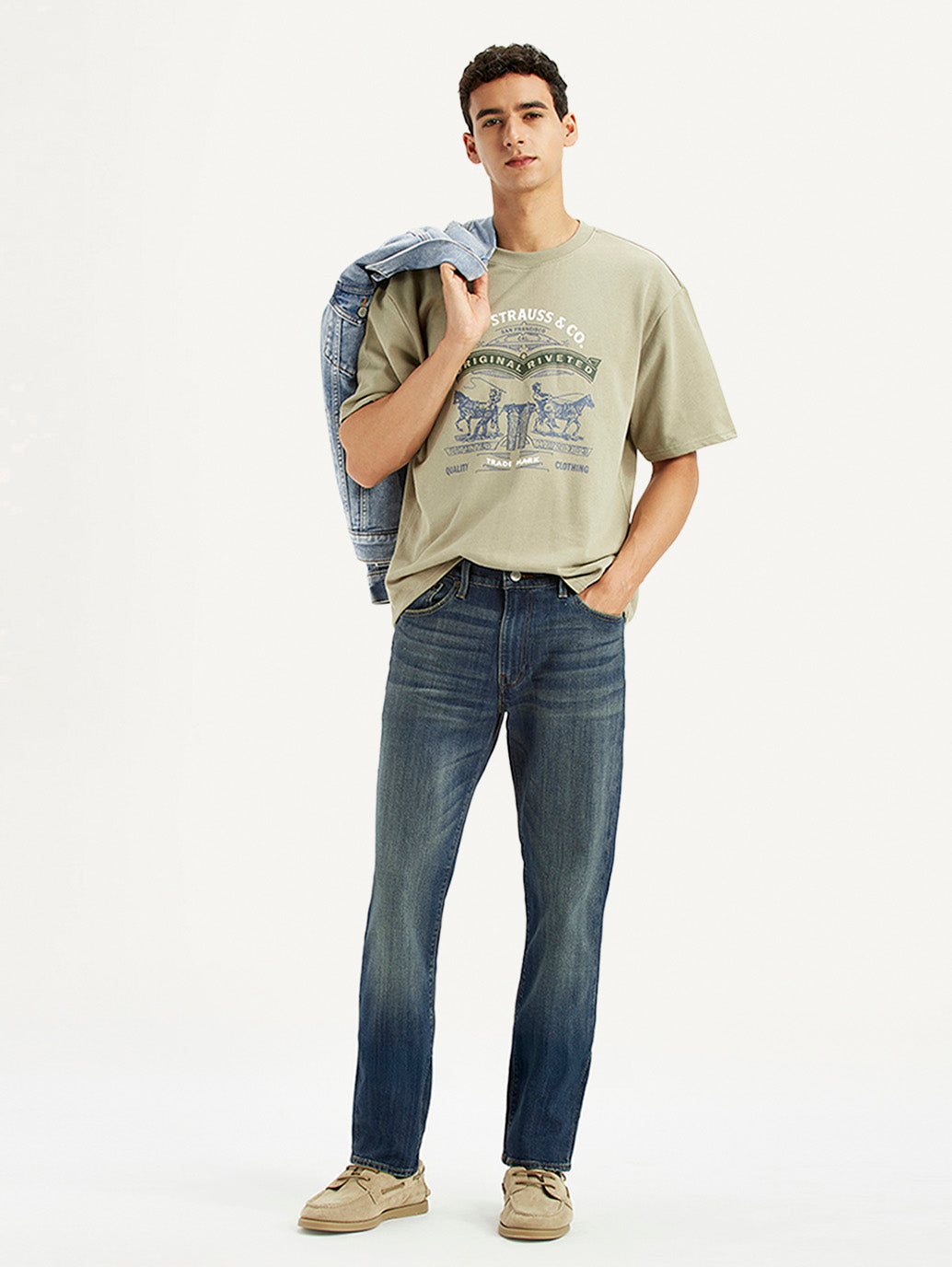 Men's 511 Blue Slim Fit Mid Rise Jeans