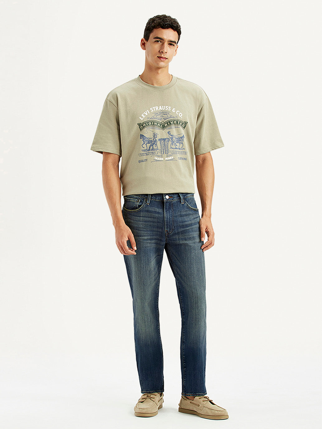 Men's 511 Blue Slim Fit Mid Rise Jeans - Front View