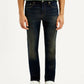 Men's 511 Dark Blue Slim Fit Mid Rise Selvedge Jeans - Front View