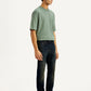 Men's 511 Dark Blue Slim Fit Mid Rise Selvedge Jeans - Side View