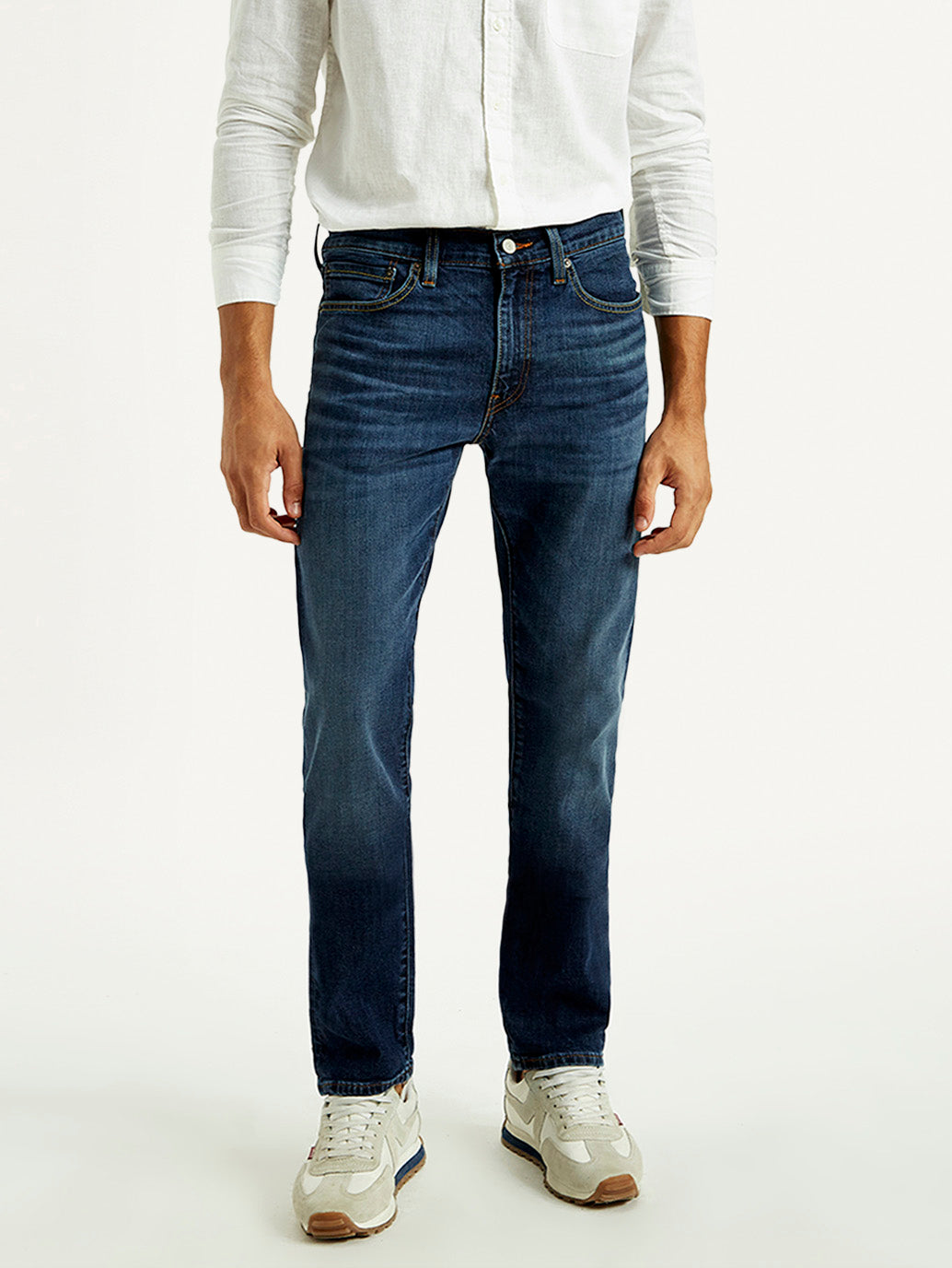 Men's 511 Indigo Slim Fit Mid Rise Selvedge Jeans - Front View