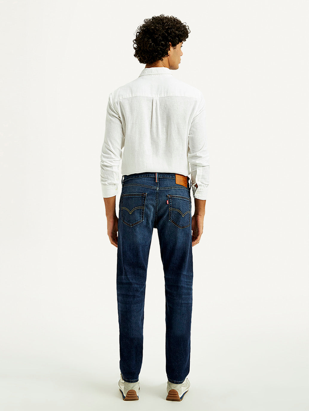 Men's 511 Indigo Slim Fit Mid Rise Selvedge Jeans - Back View