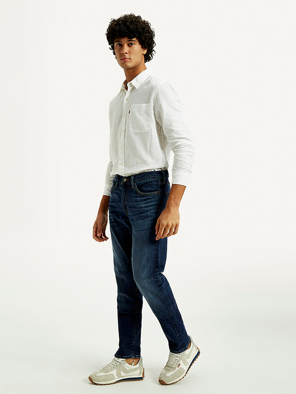 Men's 511 Indigo Slim Fit Mid Rise Selvedge Jeans - Side View