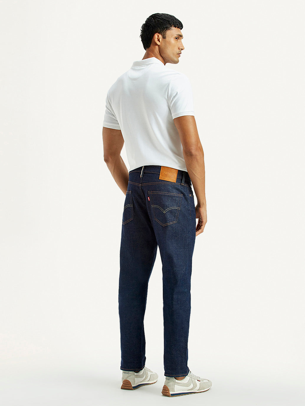 Men's 511 Dark Indigo Slim Fit Mid Rise Selvedge Jeans - Back View