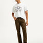 Men's 511 Brown Overdyed Slim Fit Mid Rise Jeans - Styleshot View
