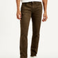 Men's 511 Brown Overdyed Slim Fit Mid Rise Jeans - Front View