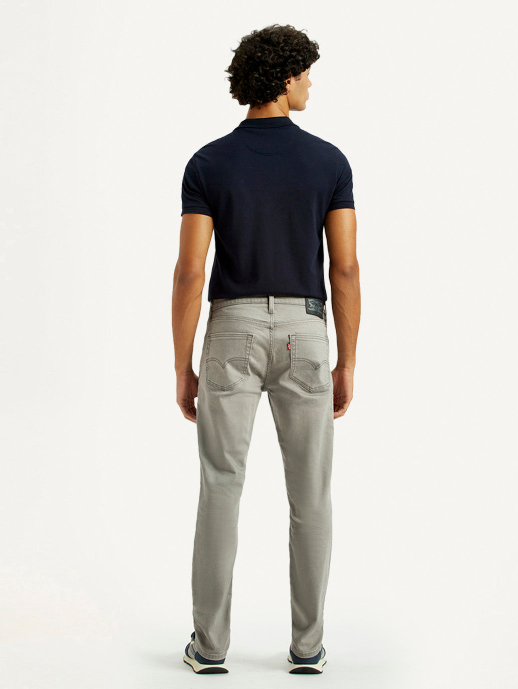 Men's 511 Grey Overdyed Slim Fit Mid Rise Jeans - Back View