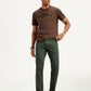 Men's 511 Dark Green Overdyed Slim Fit Mid Rise Jeans - Styleshot View