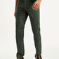 Men's 511 Dark Green Overdyed Slim Fit Mid Rise Jeans - Front View