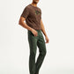 Men's 511 Dark Green Overdyed Slim Fit Mid Rise Jeans - Side View