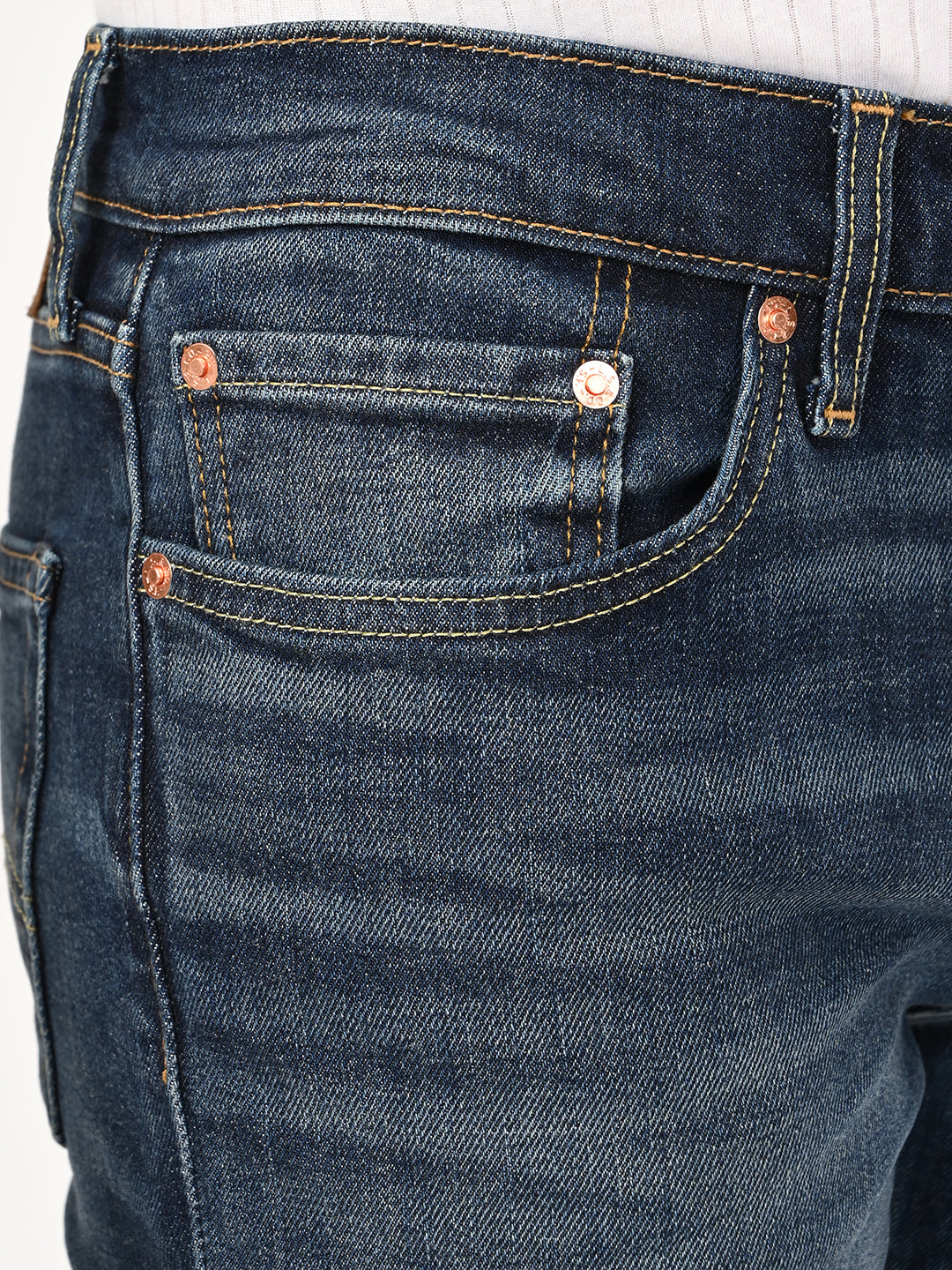 Men's 511 Blue Slim Fit Mid Rise Jeans - detail View
