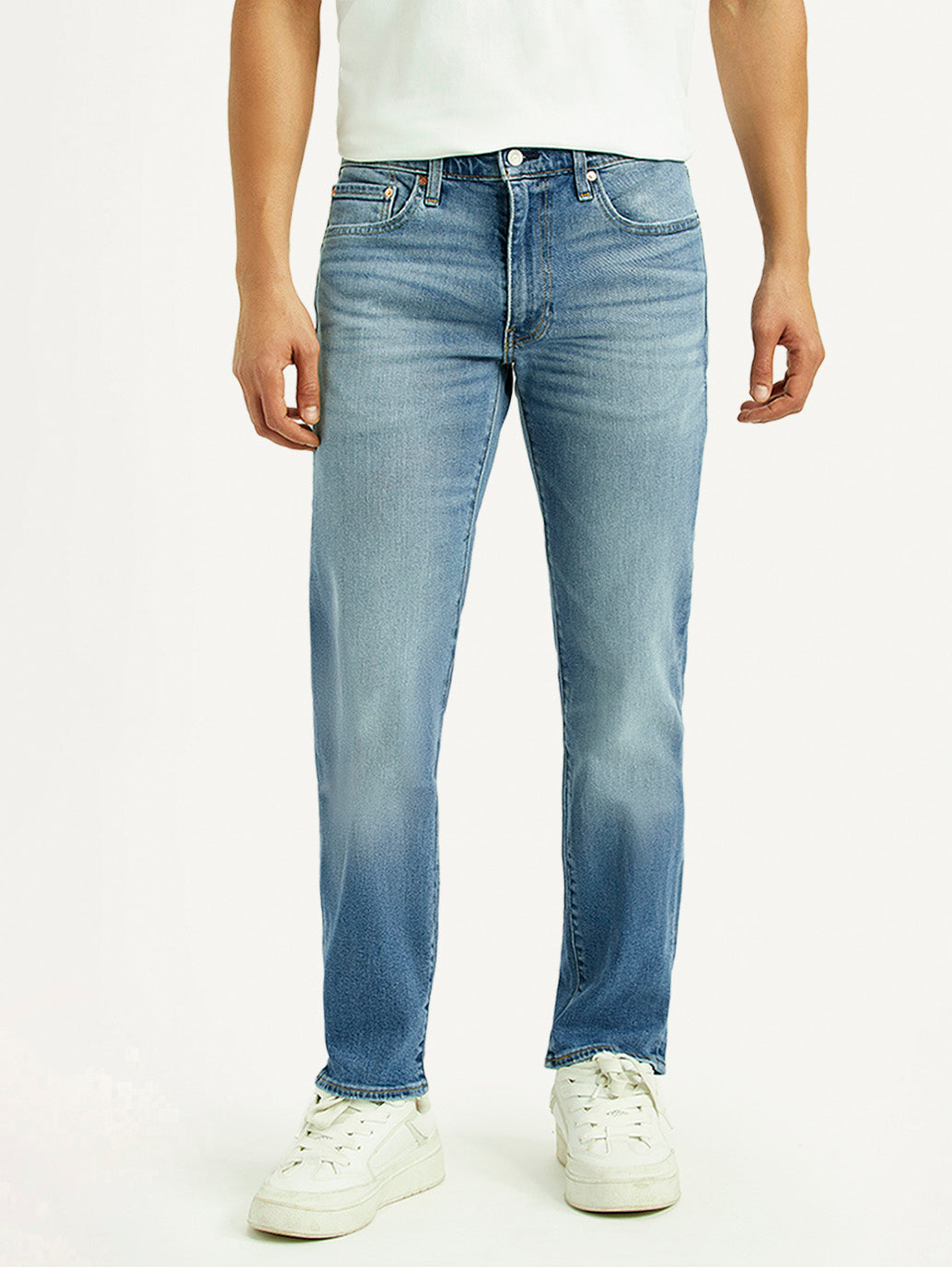 Men's 511 Light Blue Slim Fit Mid Rise Jeans - Front View