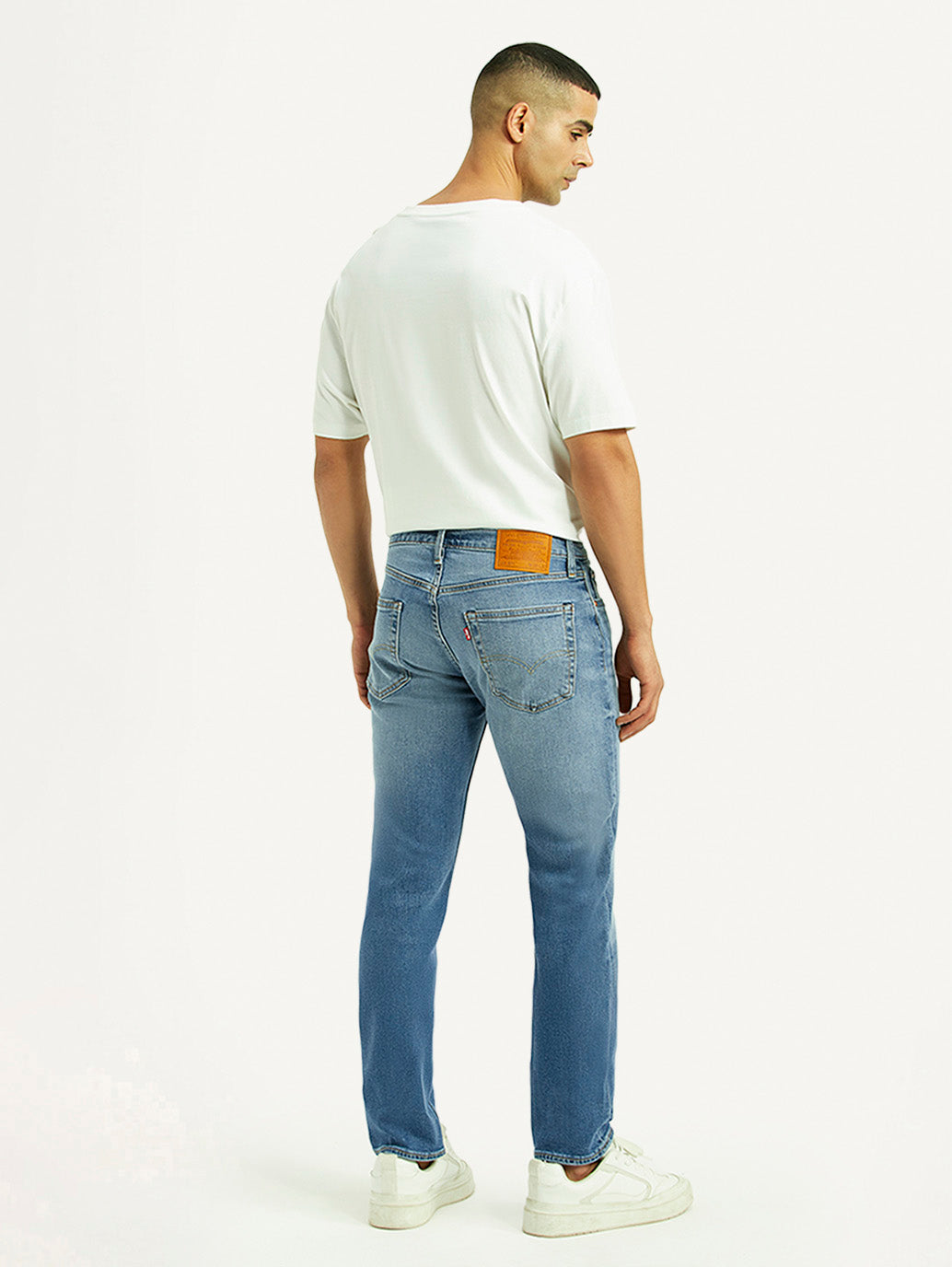 Men's 511 Light Blue Slim Fit Mid Rise Jeans - Back View