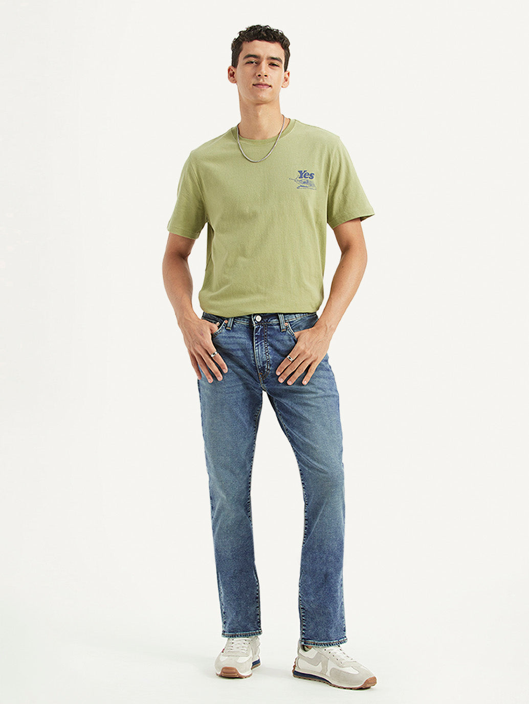 Men's 511 Blue Slim Fit Mid Rise Jeans - Stylesthot View