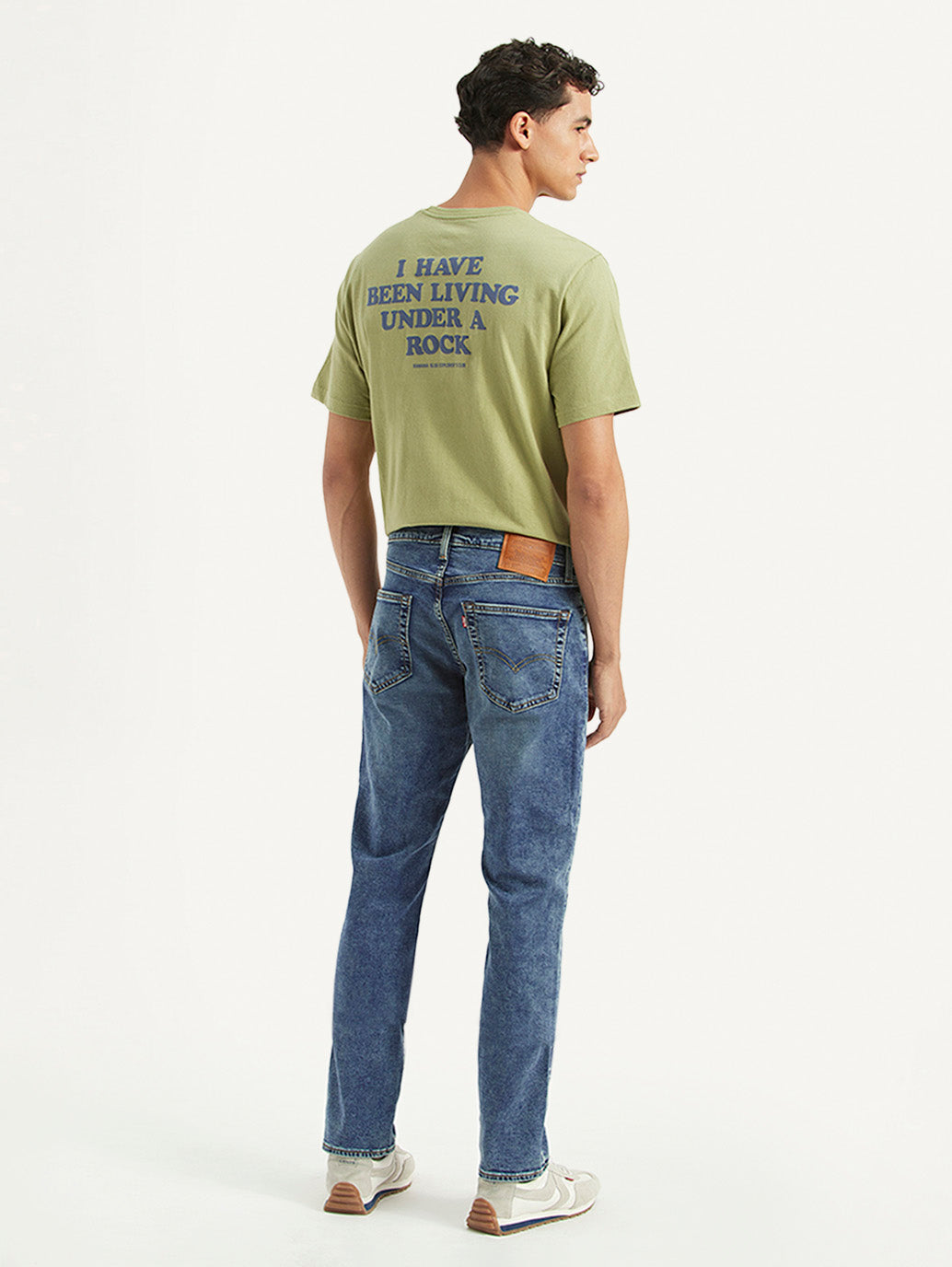 Men's 511 Blue Slim Fit Mid Rise Jeans - Back View
