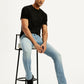 Men's 511 Blue Slim Fit Mid Rise Linen Jeans - Elevated View