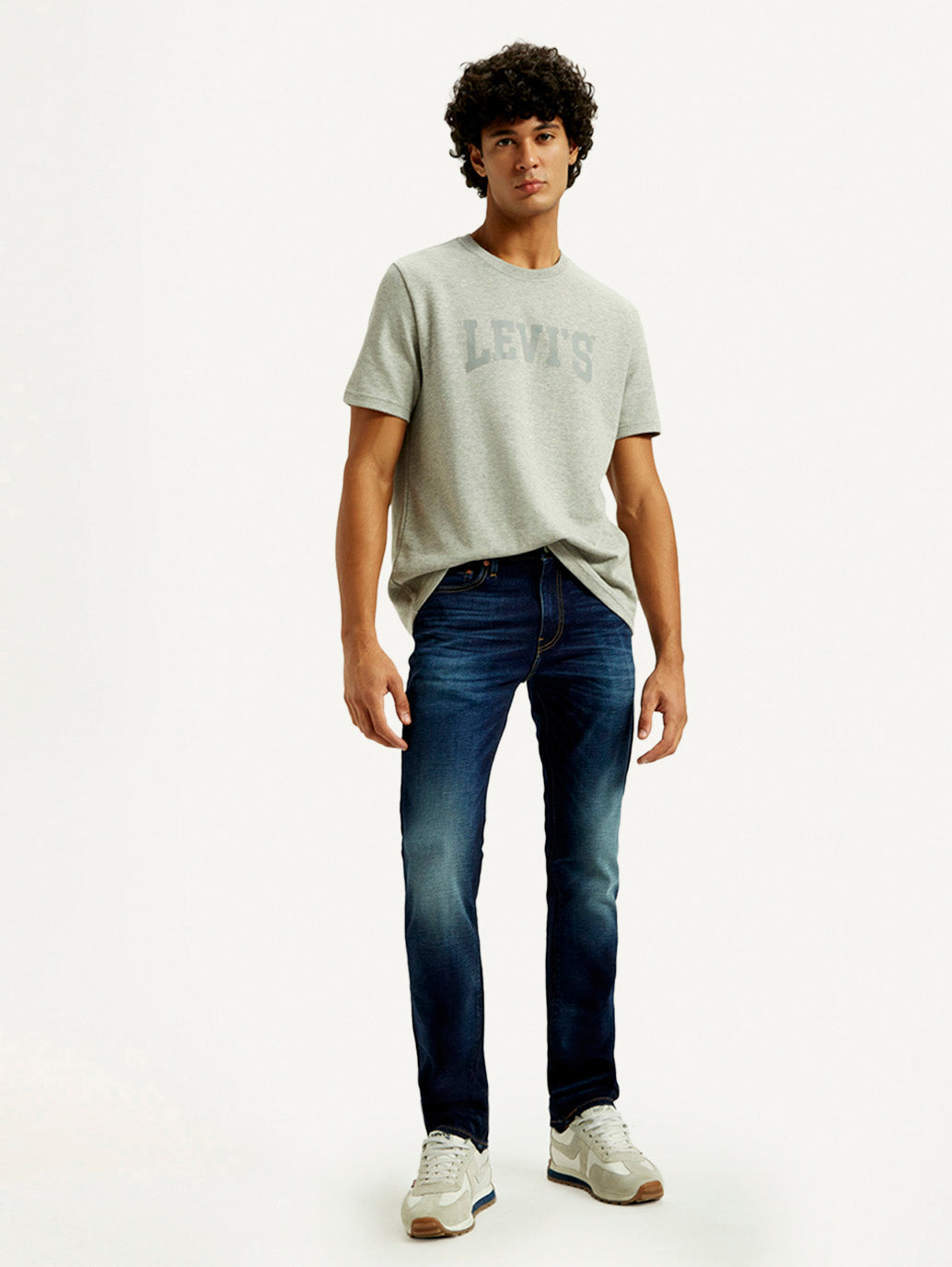 Men's 511 Indigo Slim Fit Mid Rise Linen Jeans - Styleshot View