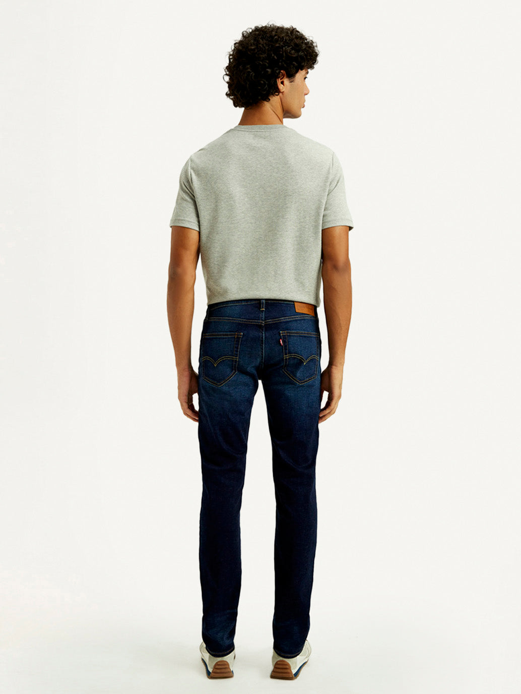 Men's 511 Indigo Slim Fit Mid Rise Linen Jeans - Back View