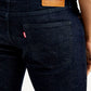 Men's 511 Dark Blue Slim Fit Mid Rise Linen Jeans - Detail View