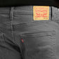 Men's 511 Charcoal Grey Overdyed Slim Fit Mid Rise Jeans - Detail View