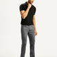 Men's 511 Charcoal Grey Overdyed Slim Fit Mid Rise Jeans - Side View