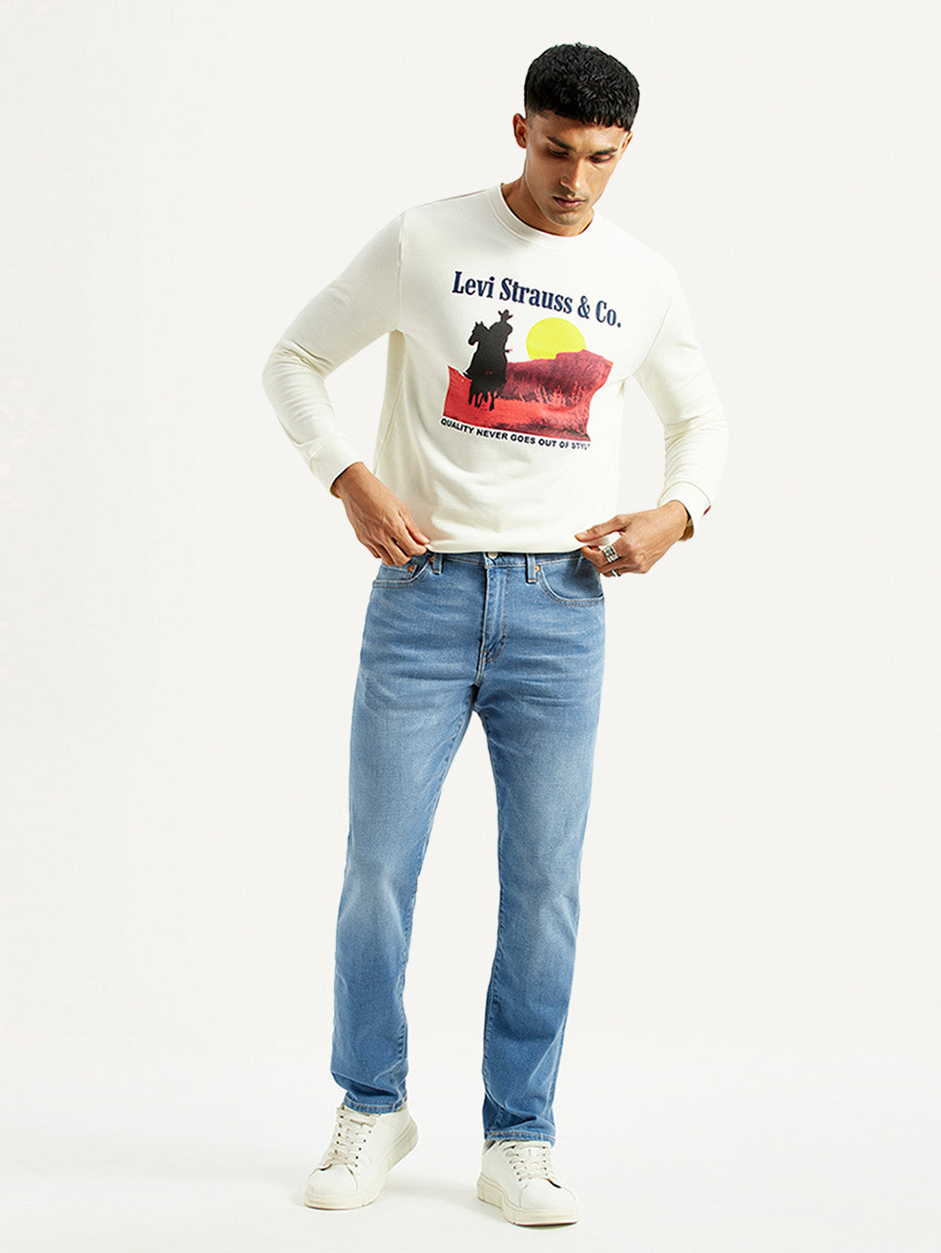 Men's 511 Light Blue Slim Fit Mid Rise Selvedge Jeans