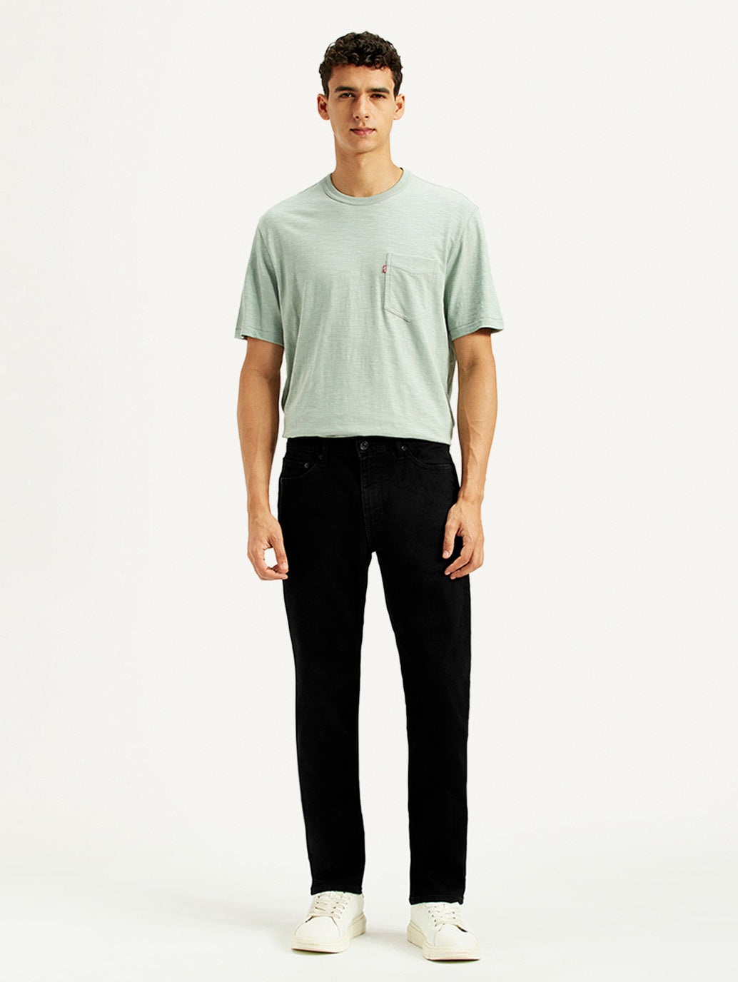 Men's 511 Black Slim Fit Mid Rise Jeans - Front View