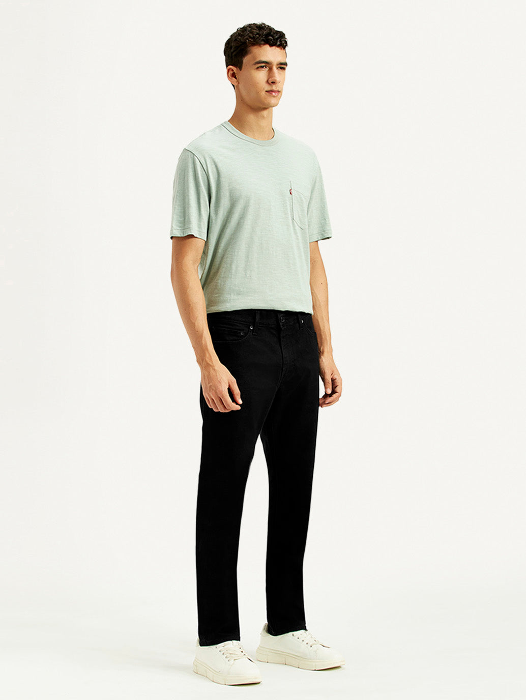 Men's 511 Black Slim Fit Mid Rise Jeans - Side View