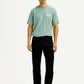 Men's Redloop 511 Black Slim Fit Mid Rise Linen Jeans - Front View