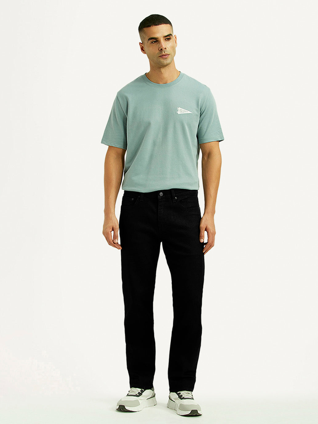 Men's Redloop 511 Black Slim Fit Mid Rise Linen Jeans