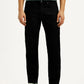 Men's Redloop 511 Black Slim Fit Mid Rise Linen Jeans - Front View
