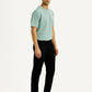 Men's Redloop 511 Black Slim Fit Mid Rise Linen Jeans - Side View