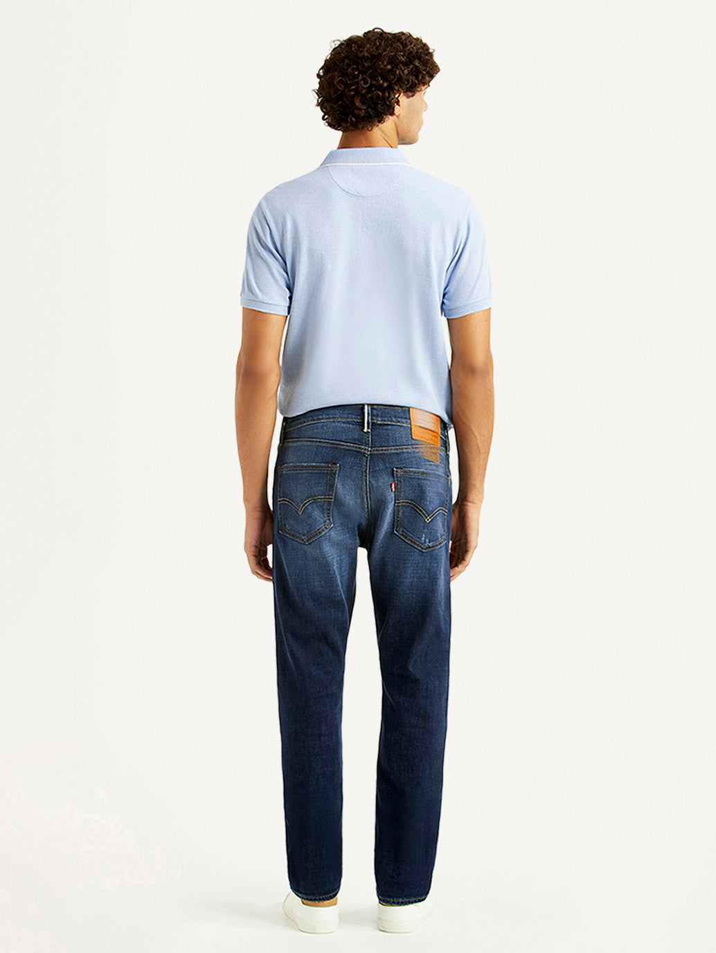 Men's 511 Blue Slim Fit Mid Rise Selvedge Jeans - Back View