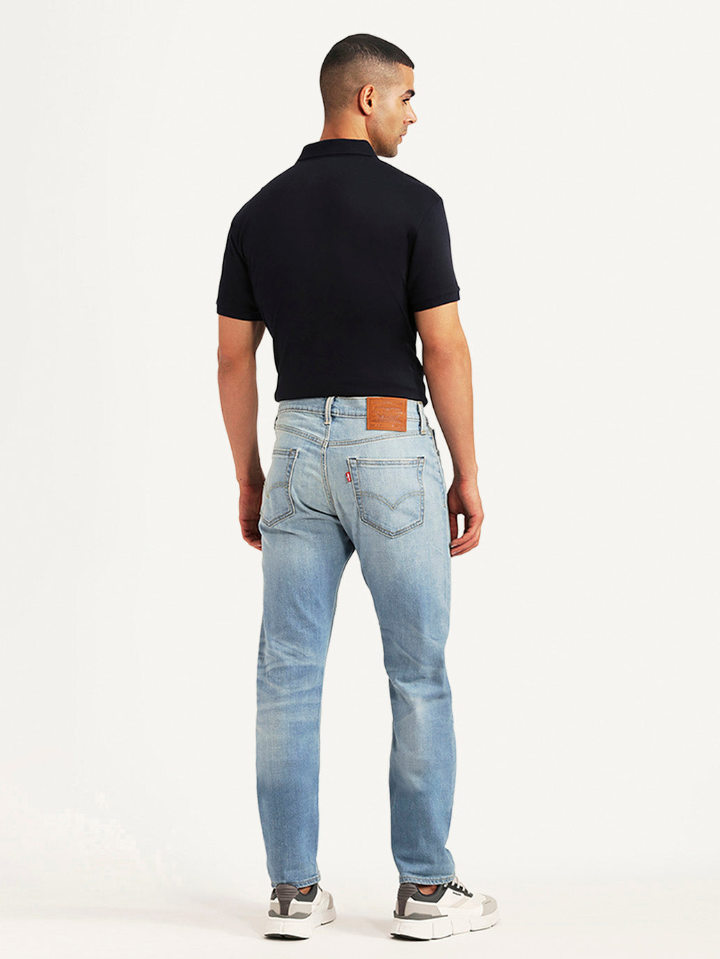 Men's 511 Light Blue Slim Fit Mid Rise Selvedge Jeans - Back View