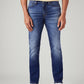 Men's 511 Blue Slim Fit Mid Rise Linen Jeans - Front View