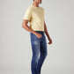 Men's 511 Blue Slim Fit Mid Rise Linen Jeans - Side View