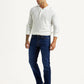 Men's 511 Dark Blue Slim Fit Mid Rise Jeans - Side View