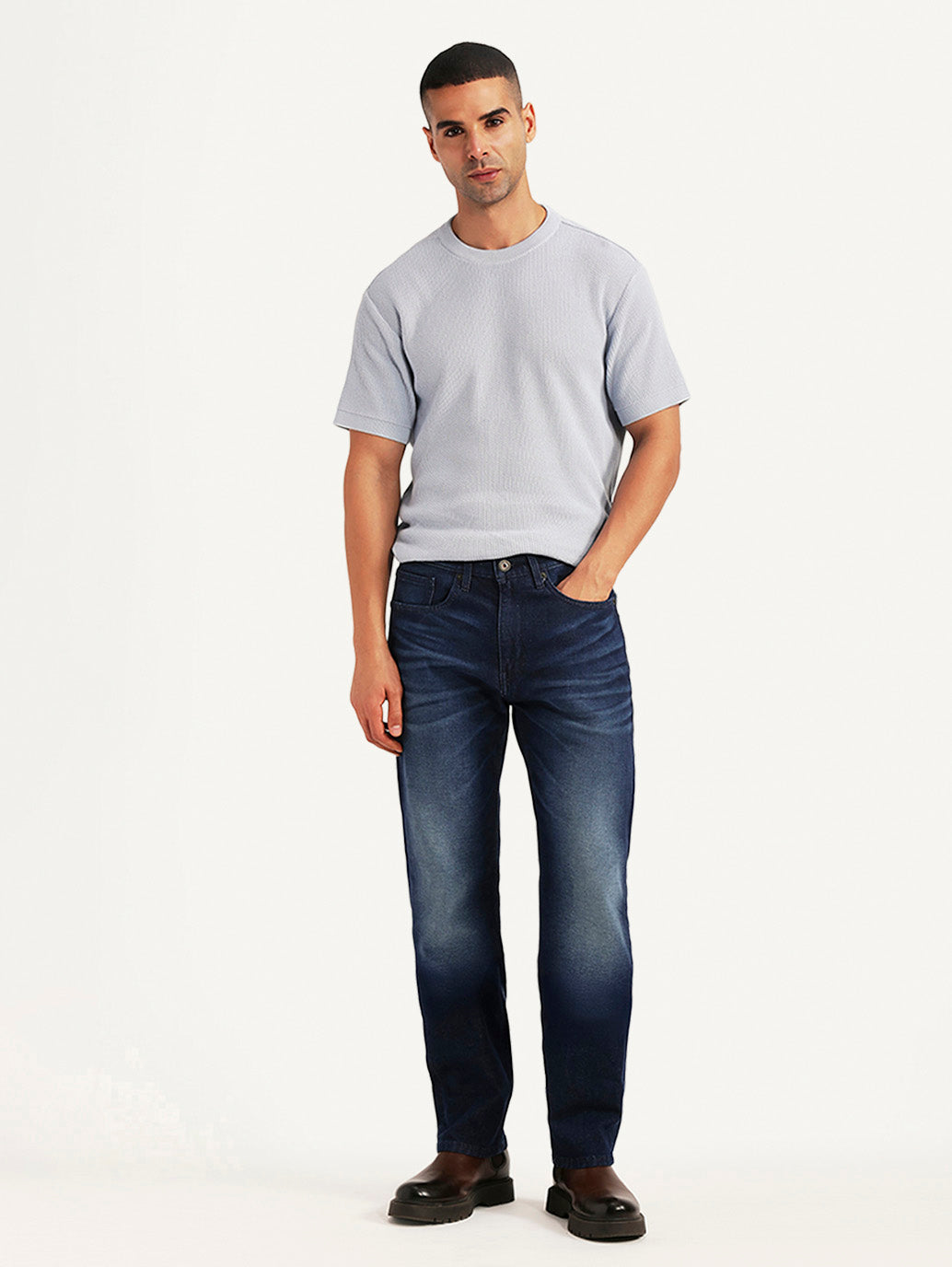 Men's 511 Dark Blue Slim Fit Hyper Stretch Jeans - Front View
