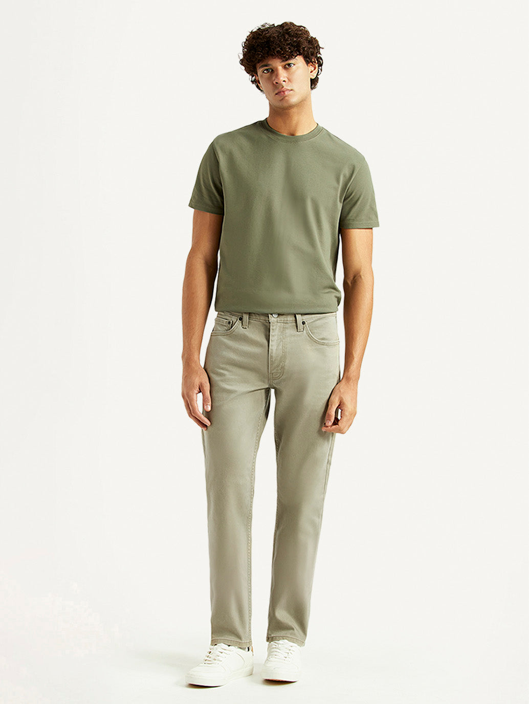 Men's 511 Light Green Slim Fit Mid Rise Jeans - Front View