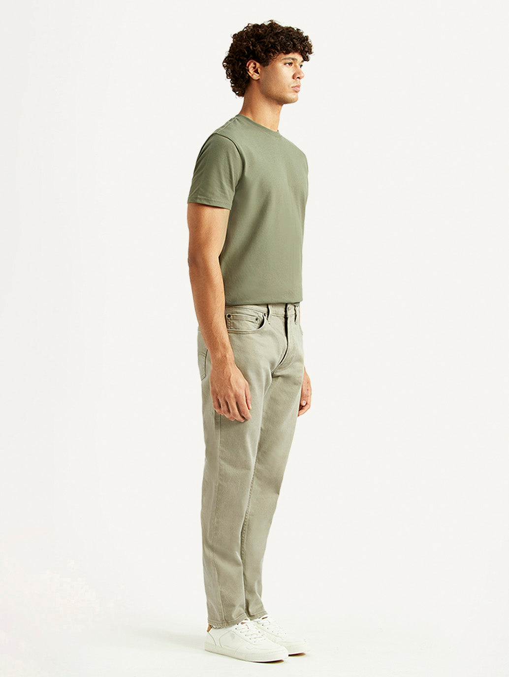 Men's 511 Light Green Slim Fit Mid Rise Jeans - Side View